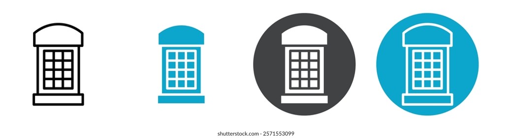 telephone booth icon Vector illustration in black