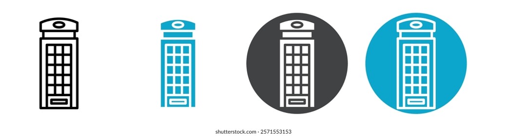 telephone booth icon Vector illustration in black