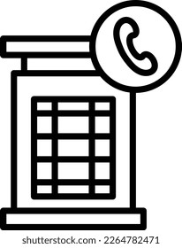 Diseño de iconos de vectores de línea de teléfono
