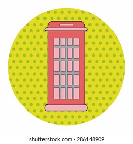 Telephone booth theme elements vector,eps