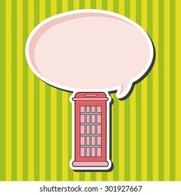 Telephone booth theme elements vector,eps