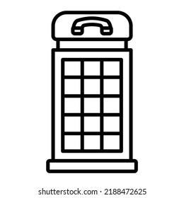 Telephone Booth vector icon. Can be used for printing, mobile and web applications.