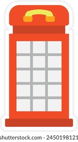 Telephone Booth vector icon. Can be used for printing, mobile and web applications.
