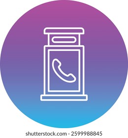 Telephone Booth vector icon. Can be used for printing, mobile and web applications.