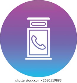Telefonkabine, Vektorsymbol. Kann für Druck-, Mobil- und Web-Anwendungen verwendet werden.