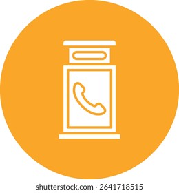 Telephone Booth vector icon. Can be used for printing, mobile and web applications.