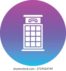 Telephone Booth vector icon. Can be used for printing, mobile and web applications.