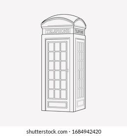 Telephone box icon line element. Vector illustration of telephone box icon line isolated on clean background for your web mobile app logo design.