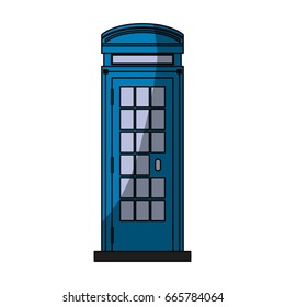 Telephone box isolated
