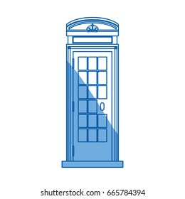 Telephone box isolated