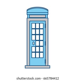 Telephone box isolated