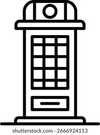 Línea de la caja de teléfono Vector Icon Design