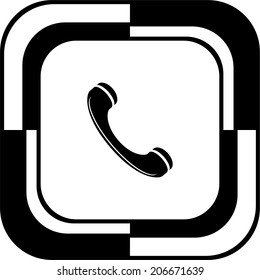 Telephone button mosaic square