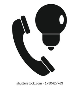 Icono de aviso de llamada telefónica. Ilustración simple del icono vector de asesoramiento de llamadas telefónicas para el diseño web aislado en fondo blanco