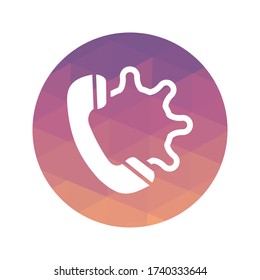 Telephone, Call Center, Corona Virus Icon Vector