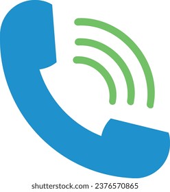 Telephone Call Communication Icon Vector Flat Illustration