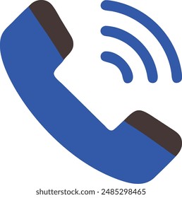 Telephone, call, communication, mobile, phone, contact, handset Icon vector.