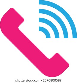 Telephone Call Communications Icon Vector Flat Illustration