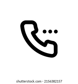 Vector de icono de conexión de llamada telefónica. Símbolo del teléfono aislado en fondo blanco. EPS vectorial 10