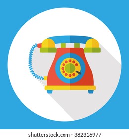 telephone call flat icon