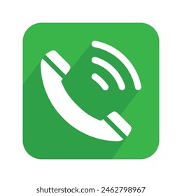 Telephone call flat icon isolated on white background
