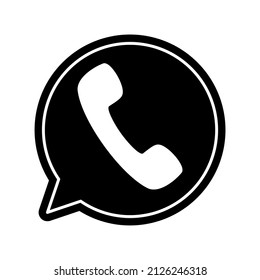 telephone call flat style icon