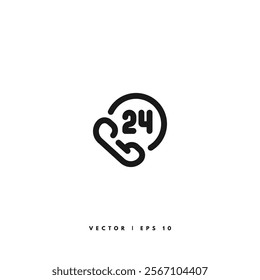 Telephone Call Icon. Editable Stroke