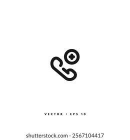 Telephone Call Icon. Editable Stroke