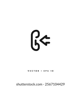 Telephone Call Icon. Editable Stroke