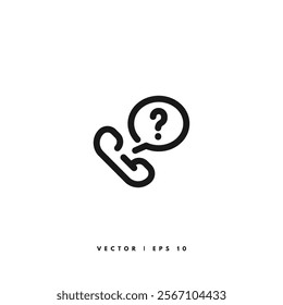 Telephone Call Icon. Editable Stroke