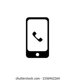 Telephone Call Icon Flat Vector Illustration