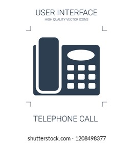 telephone call icon. high quality filled telephone call icon on white background. from user interface collection flat trendy vector telephone call symbol. use for web and mobile