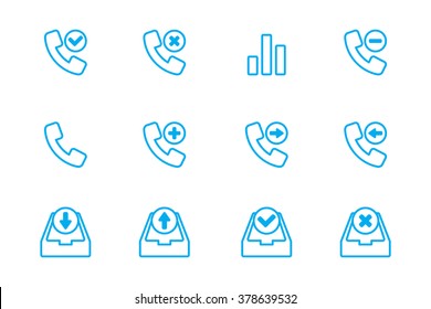 Telephone, the call icon line