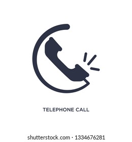 telephone call icon. Simple element illustration from user interface concept. telephone call editable symbol design on white background. Can be use for web and mobile.