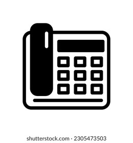 telephone call icon solid style vector