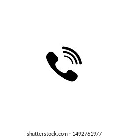 Telephone call icon vector. Ringing phone sign. Communication symbol. Cell phone icon for web design