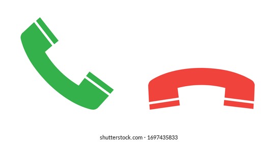 Telephone call icons vector in flat color.
