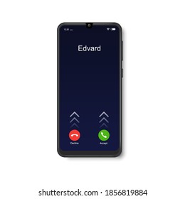 Telephone call interface. Vector illustration