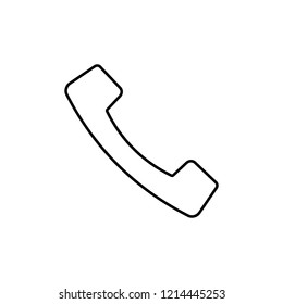 Telephone call outline icon. linear style sign for mobile concept and web design. Handset phone simple line vector icon. Symbol, logo illustration.
