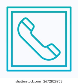 Telephone, Call Sign Vector Icon, Isolated Vector Lineal Gradient Style Icon,