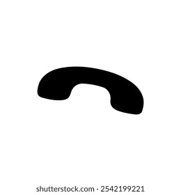 telephone call symbol isolated on white background