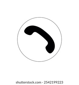 telephone call symbol isolated on white background
