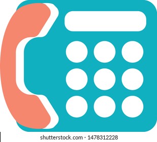 Telephone call trendy icon on white background for web graphic