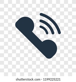 Telephone call vector icon isolated on transparent background, Telephone call transparency logo concept