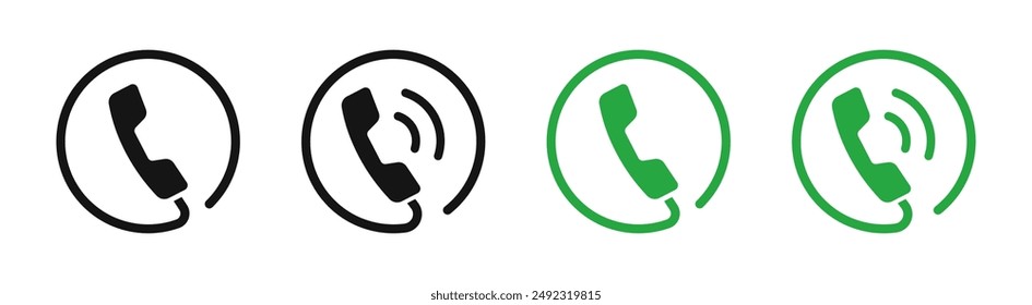 Telephone call vector icons. Telephone, communication icons. Phone call icon set. Telephone symbol. Telephone call vector illustration.