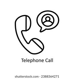 telephone call vector outline Icon Design illustration. Business And Management Symbol on White background EPS 10 File