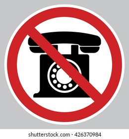 Telephone calls are prohibited.
Restriction of certain actions on the equipment used for conversations at a distance.