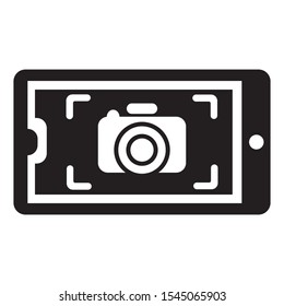 Telephone camera icon, phone camera icon