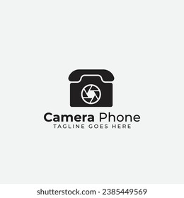 Icono de diseño del logotipo de teléfono y cámara