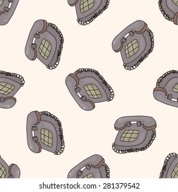 telephone , cartoon seamless pattern background